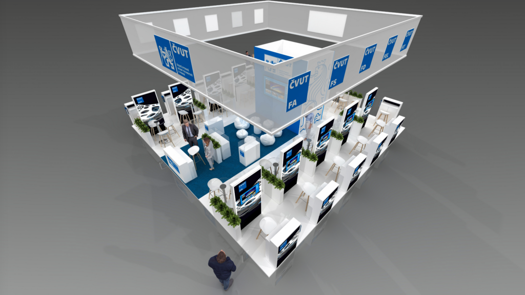 Architektonický a technický koncept: Výstavná expozícia ČVUT v Prahe a Brne